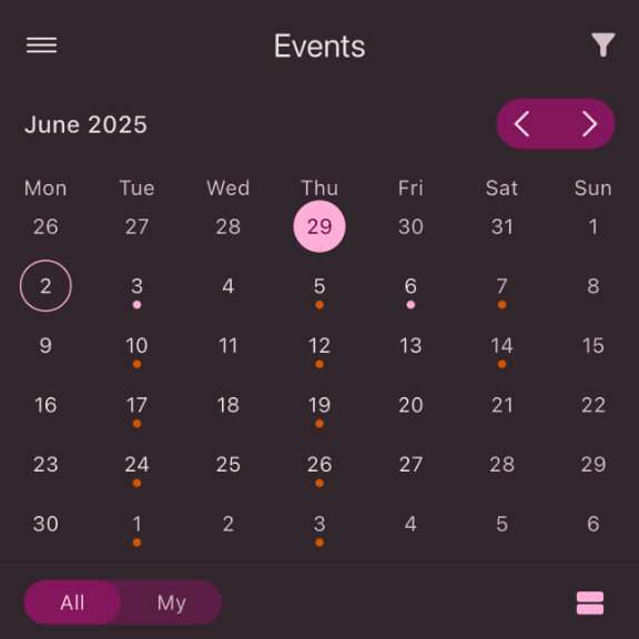 Event Management Screenshot
