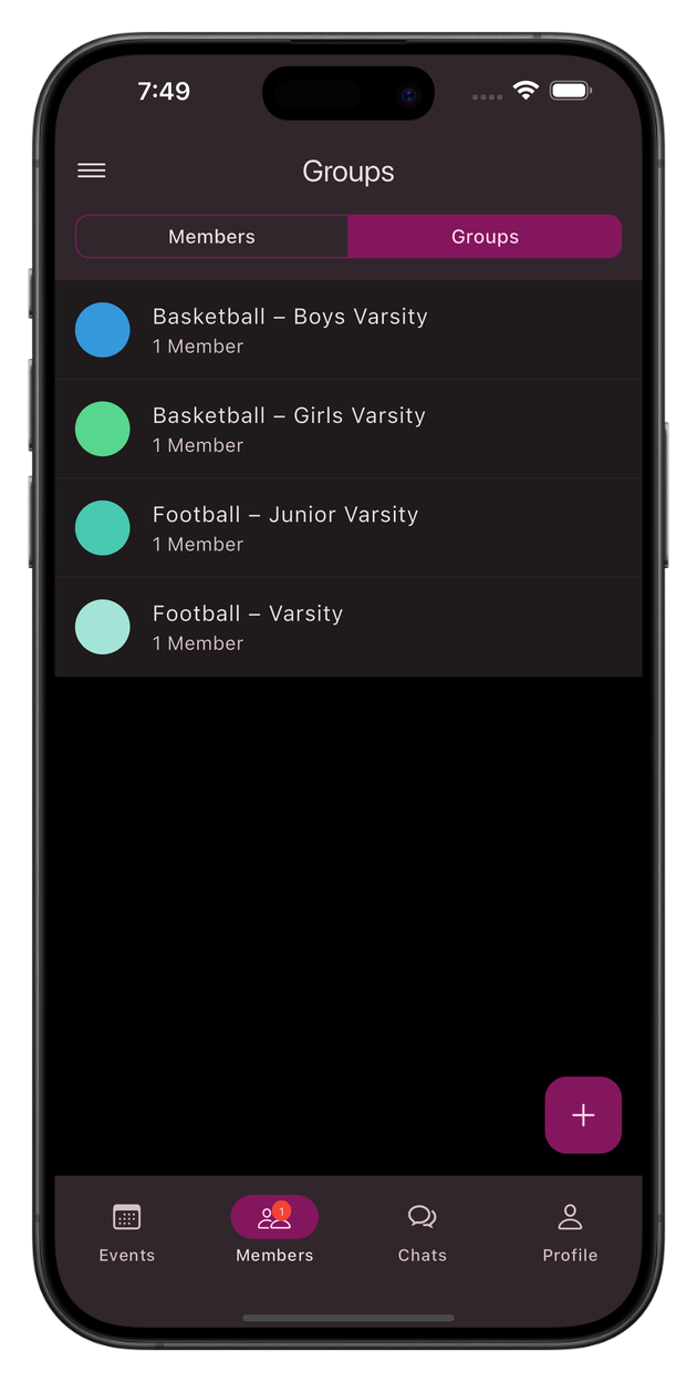 Screenshot groups