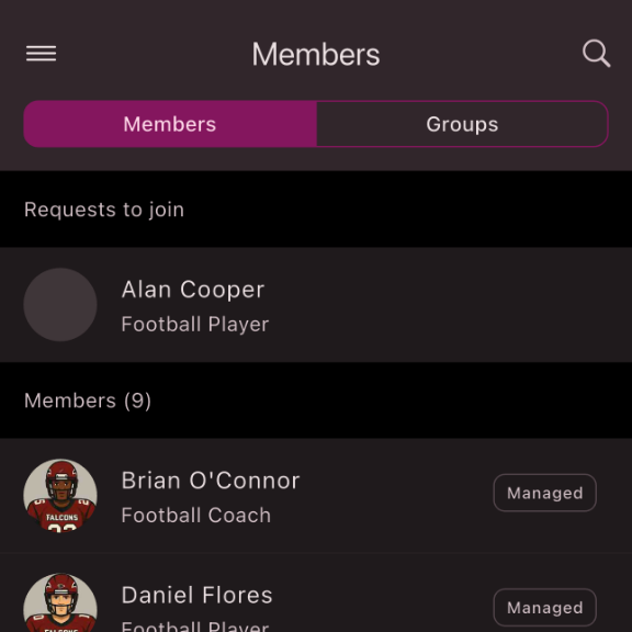 Members Screenshot