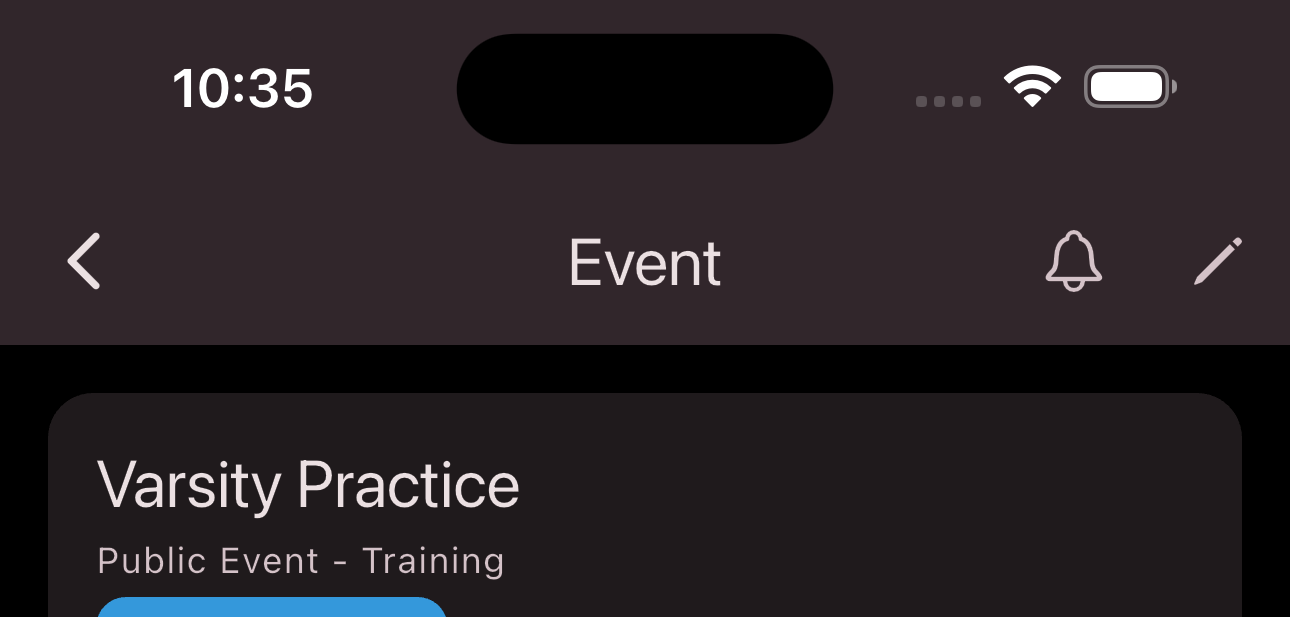 Edit event button