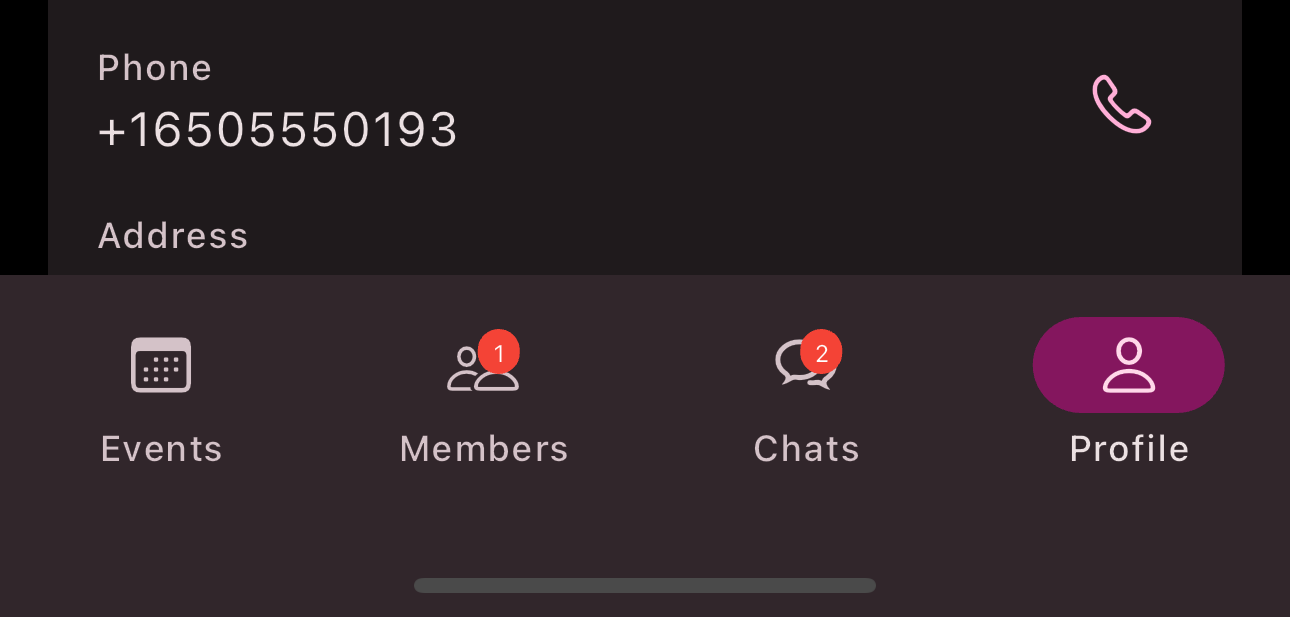 Bottom navigation bar