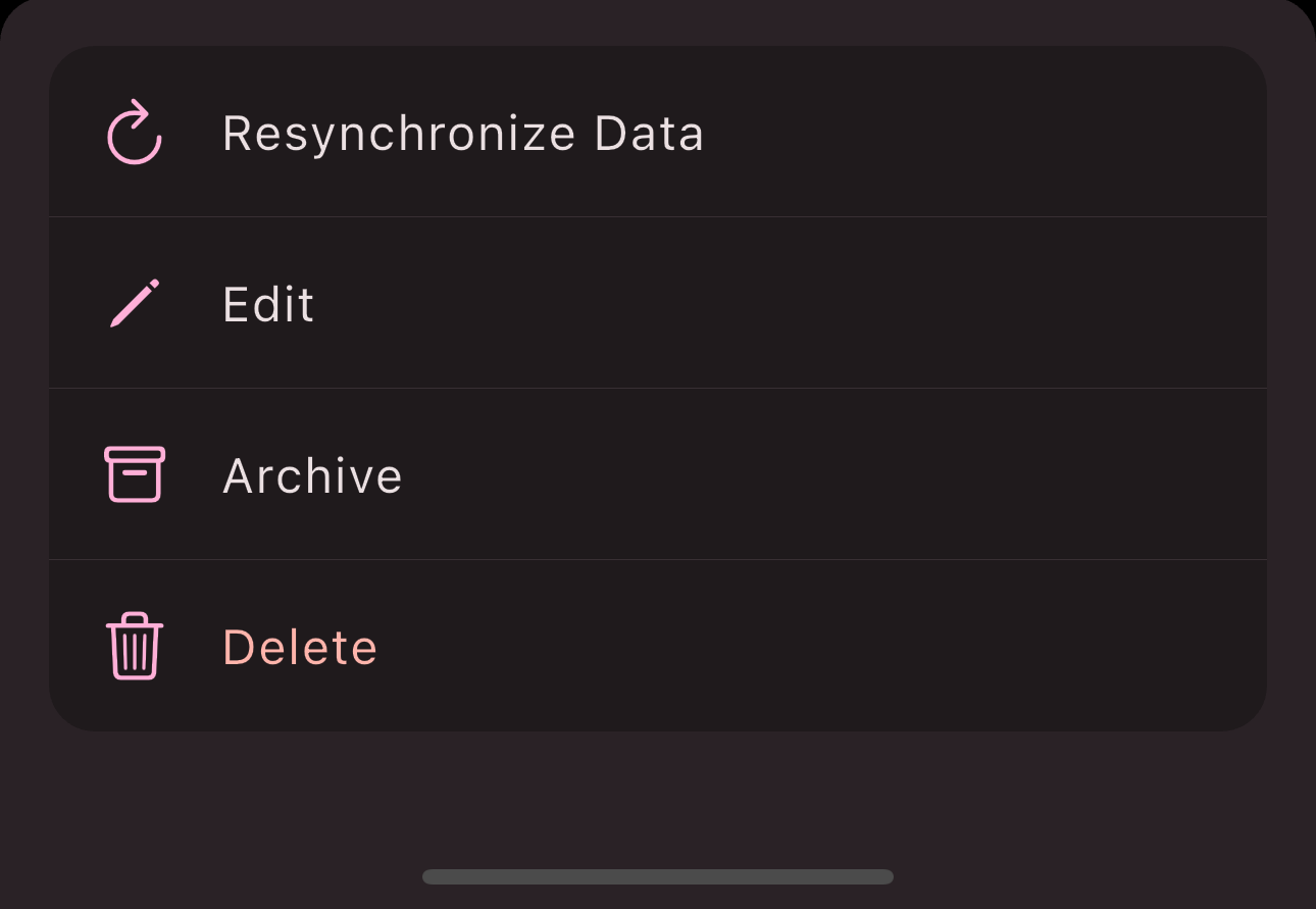 Archive button