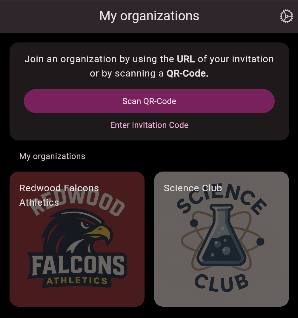 My Clubs Overview Screenshot